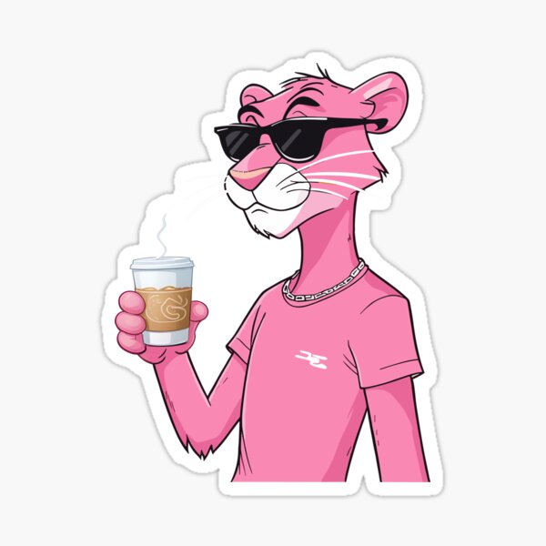 Vista previa del artículo con la obra «Pinko Panthero Amante del Café», diseñado y vendido por BlindStudio.