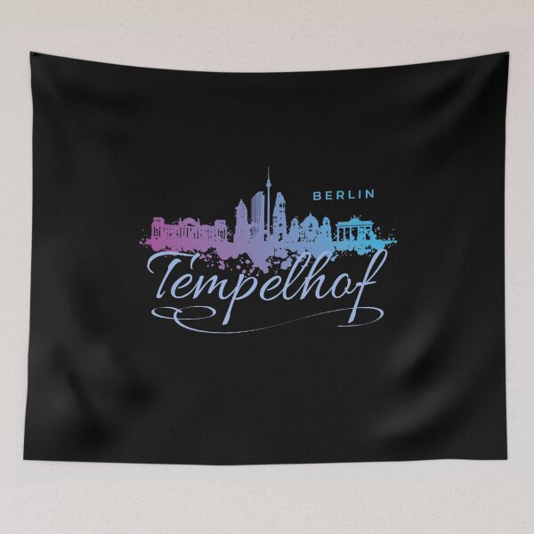 Item preview, Berlin skyline with Tempelhof lettering designed and sold by Ecmoprints.