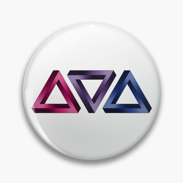 Item preview, Bisexual Pride Flag Colored Twisted Triangles Optical Illusions designed and sold by LiveLoudGraphic.