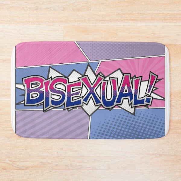Item preview, Halftone Bisexual Pride Typography with Flag Background designed and sold by LiveLoudGraphic.