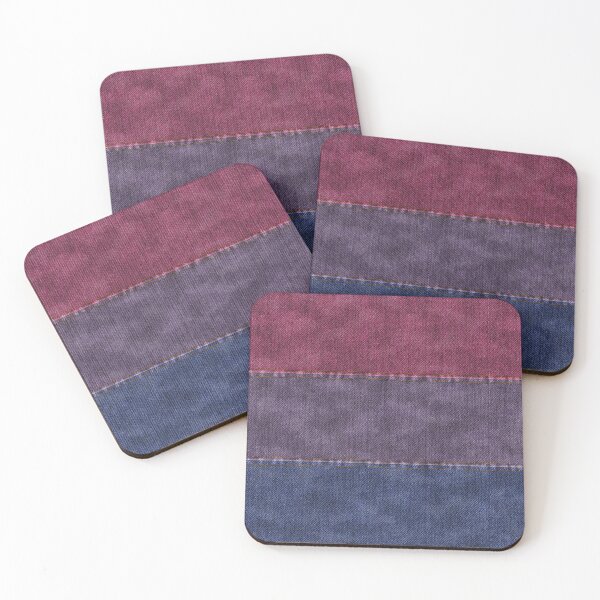 Item preview, Denim Textured Seamless Bisexual Pride Flag Pattern designed and sold by LiveLoudGraphic.
