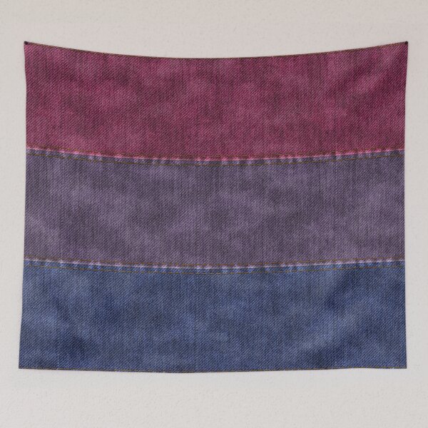 Item preview, Denim Textured Seamless Bisexual Pride Flag Pattern designed and sold by LiveLoudGraphic.