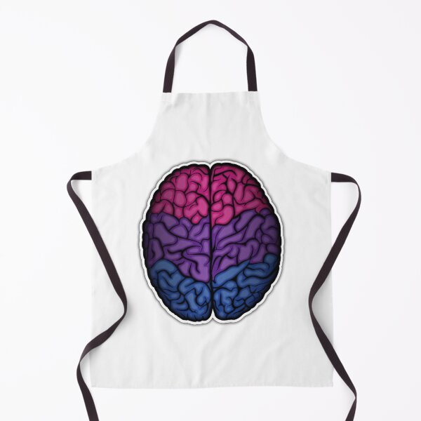 Item preview, Large Bisexual Pride Flag Colored Brain Vector designed and sold by LiveLoudGraphic.