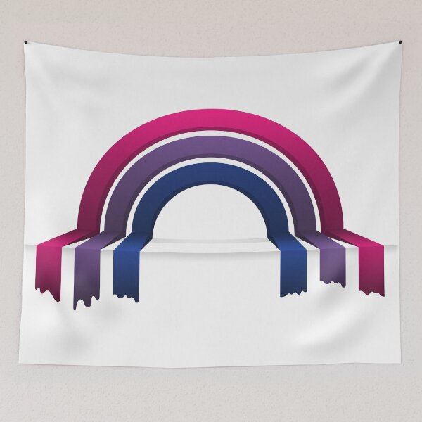 Item preview, Bisexual Pride Flag 3D Drip Rainbow Design designed and sold by LiveLoudGraphic.