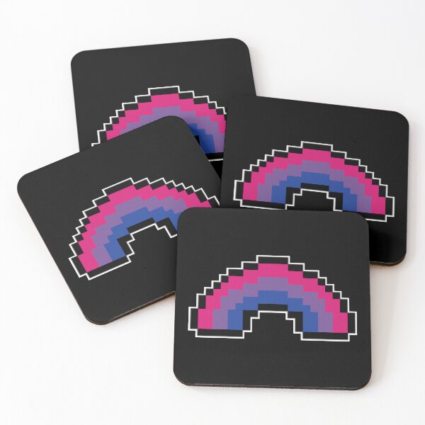 Item preview, Pixel Rainbow Design in Bisexual Pride Flag Colors designed and sold by LiveLoudGraphic.