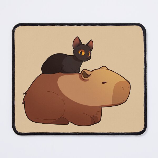 Item preview, Flow sticker and t-shirt, cat and capybara designed and sold by KanartMerch.
