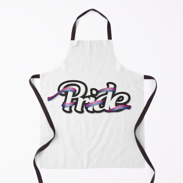 Item preview, Bisexual pride flag colored ribbon wrapped around the letters of the word PRIDE designed and sold by LiveLoudGraphic.