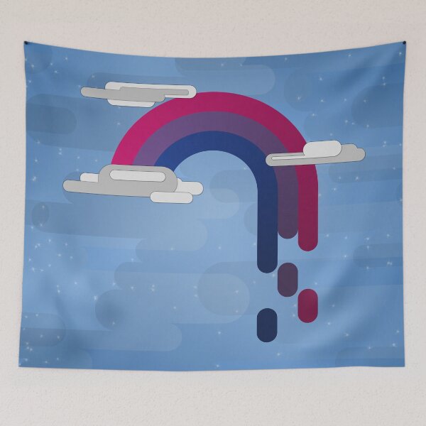 Item preview, Bisexual Pride Flag Minimalist Drip Rainbow Design designed and sold by LiveLoudGraphic.
