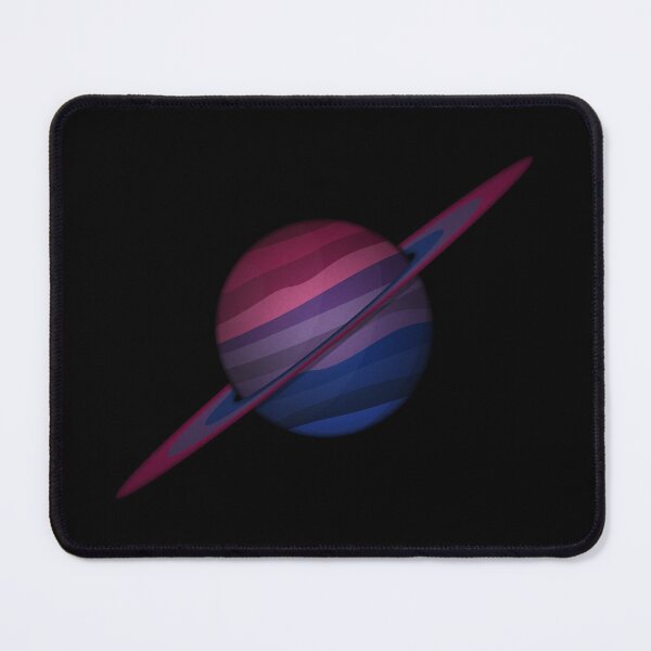 Item preview, Planet and Rings in Bisexual Pride Flag Colors designed and sold by LiveLoudGraphic.
