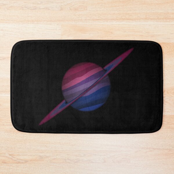 Item preview, Planet and Rings in Bisexual Pride Flag Colors designed and sold by LiveLoudGraphic.