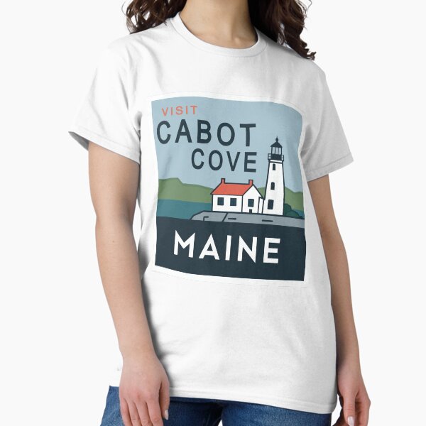 Vista previa del artículo con la obra «Visita Cabot Cove, Maine - Se ha escrito un crimen», diseñado y vendido por CosmicTornado.