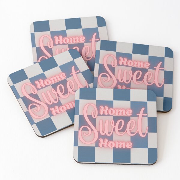 Item preview, Home Sweet Home check neon designed and sold by Tatiana Ribeiro.