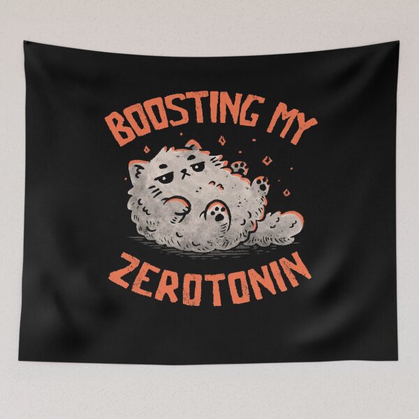 Item preview, Boosting My Zerotonin Ironic Funny Cat designed and sold by koalateess.