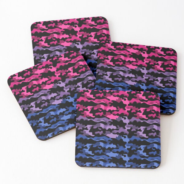 Item preview, Seamless Repeating Camouflage Textured Bisexual Pride Flag Pattern designed and sold by LiveLoudGraphic.