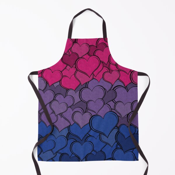 Item preview, Overlapping Hearts in Bisexual Pride Flag Colors designed and sold by LiveLoudGraphic.