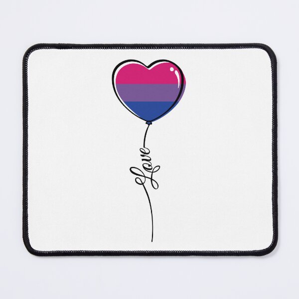 Item preview, Bisexual Pride Minimalist Heart Balloon with Love String designed and sold by LiveLoudGraphic.