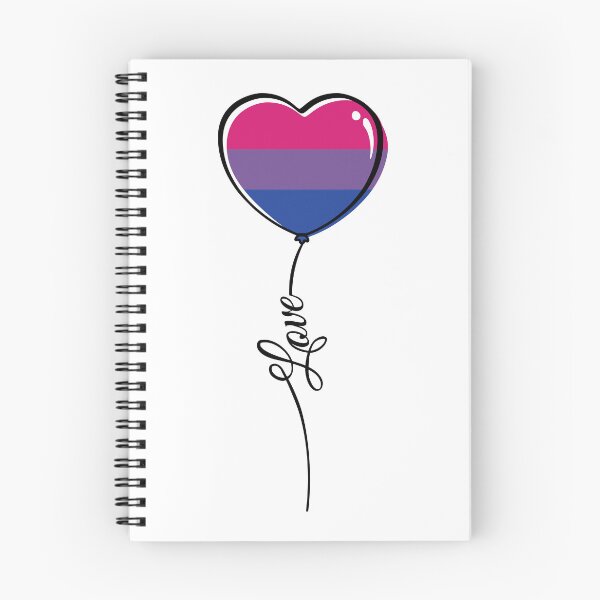Item preview, Bisexual Pride Minimalist Heart Balloon with Love String designed and sold by LiveLoudGraphic.