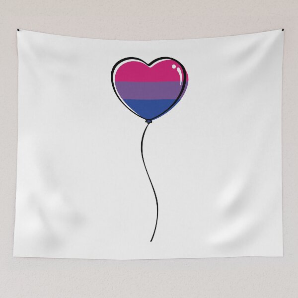 Item preview, Bisexual Pride Minimalist Heart Balloon designed and sold by LiveLoudGraphic.