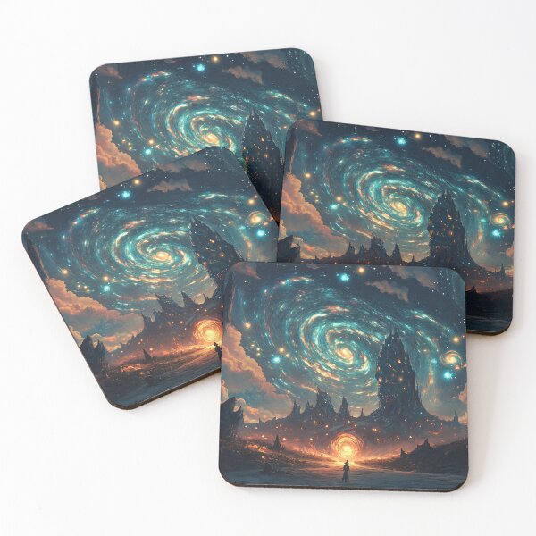 Item preview, Cosmic landscape with a lone figure designed and sold by anytka.