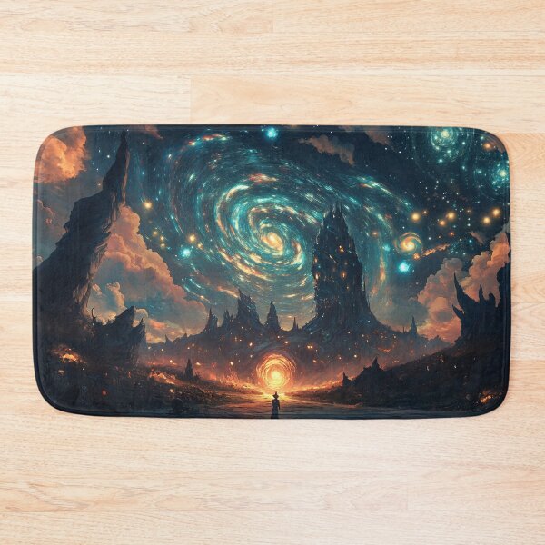 Item preview, Cosmic landscape with a lone figure designed and sold by anytka.