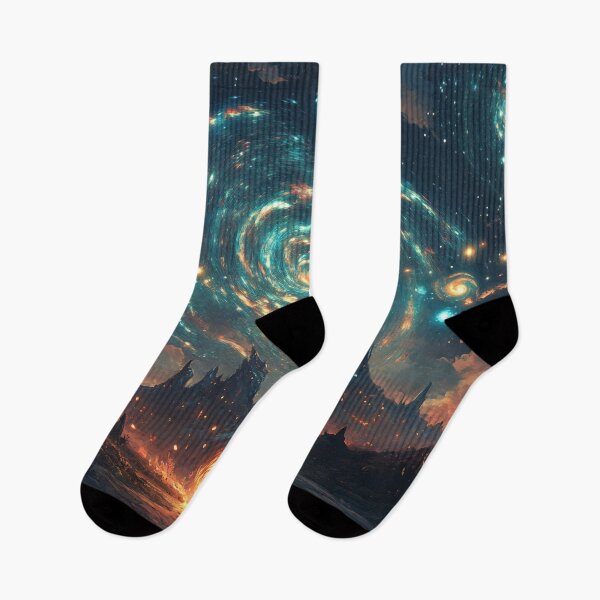 Item preview, Cosmic landscape with a lone figure designed and sold by anytka.