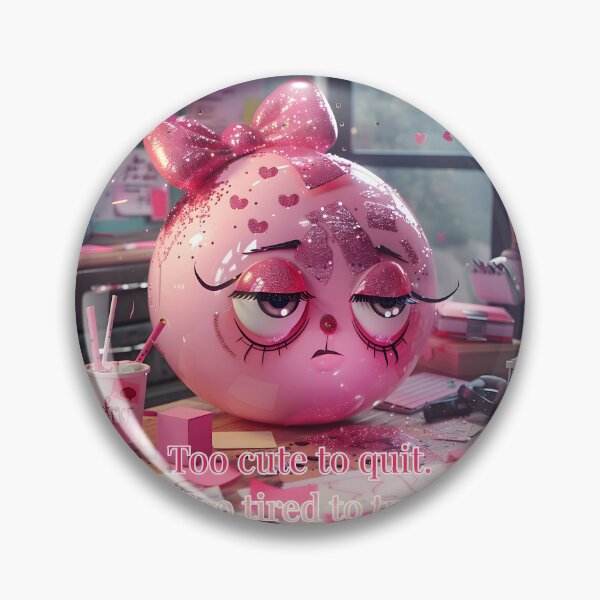 Item preview, Too Cute to Quit – Glitter Burnout designed and sold by AI-Only Creations.