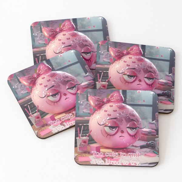 Item preview, Too Cute to Quit – Glitter Burnout designed and sold by AI-Only Creations.