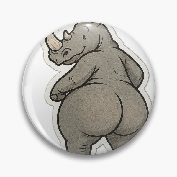 Artikelvorschau, Nashorn mit großem Hintern entworfen und verkauft von SpacedStickers.