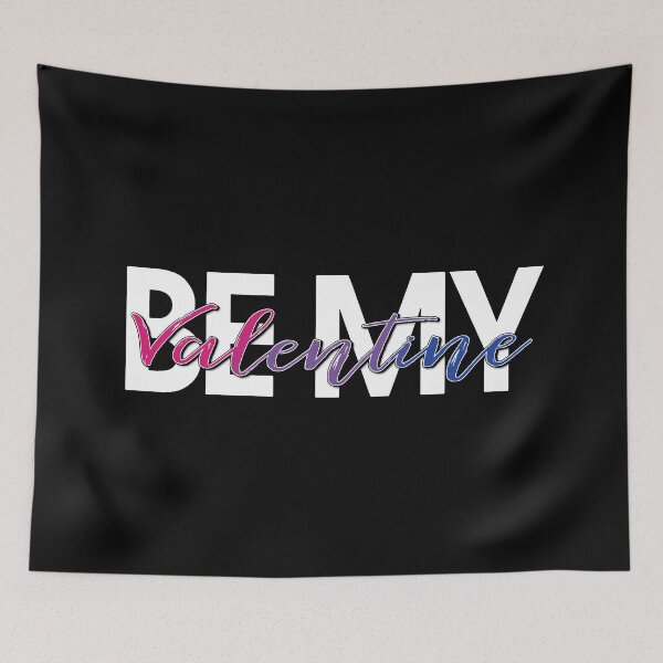 Item preview, Be My Valentine Bisexual Pride Holiday Typography Design designed and sold by LiveLoudGraphic.