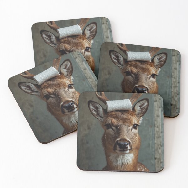 Item preview, Deer Wearing Toilet Paper on Antlers designed and sold by vk09.