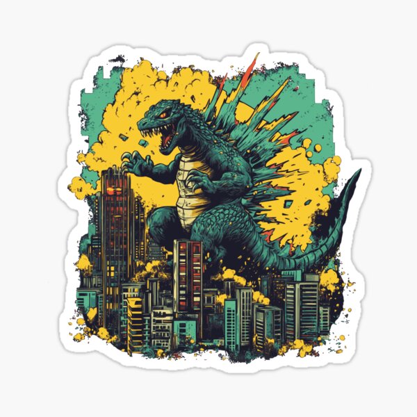 Aperçu de l'œuvre Conception de l'attaque de Godzilla City créée et vendue par Petru&Myself.