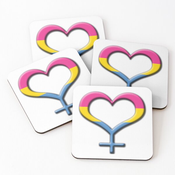 Item preview, Heart-Shaped Pansexual Pride Female Gender Symbol designed and sold by LiveLoudGraphic.