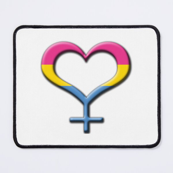 Item preview, Heart-Shaped Pansexual Pride Female Gender Symbol designed and sold by LiveLoudGraphic.