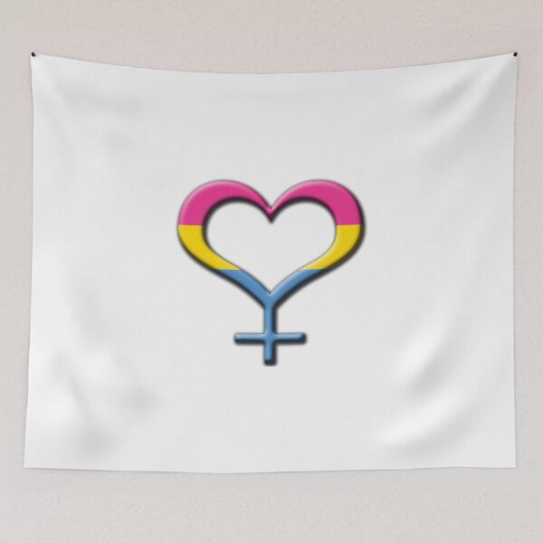 Item preview, Heart-Shaped Pansexual Pride Female Gender Symbol designed and sold by LiveLoudGraphic.
