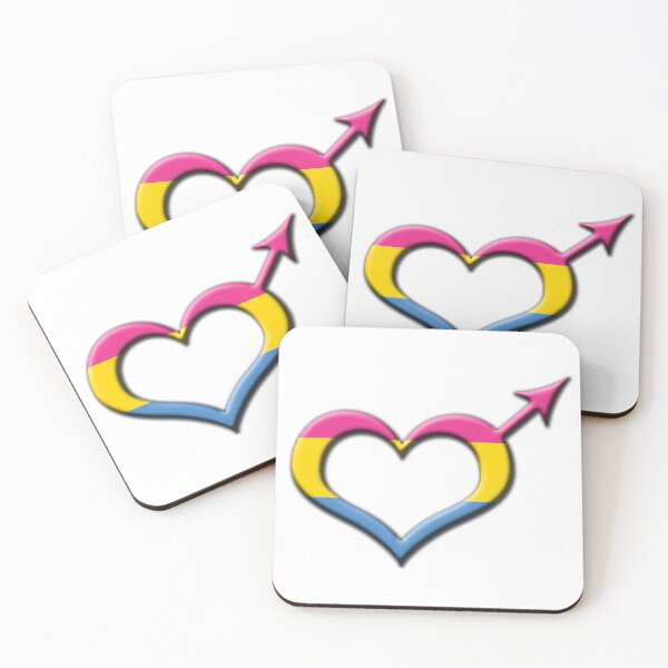 Item preview, Heart-Shaped Pansexual Pride Male Gender Symbol designed and sold by LiveLoudGraphic.