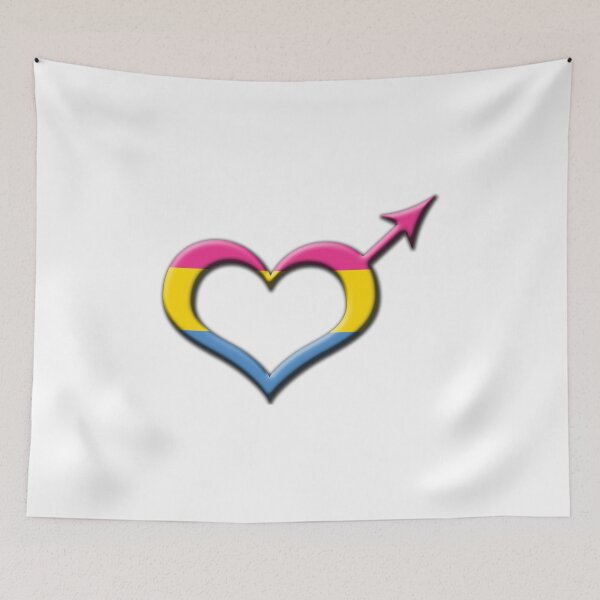 Item preview, Heart-Shaped Pansexual Pride Male Gender Symbol designed and sold by LiveLoudGraphic.