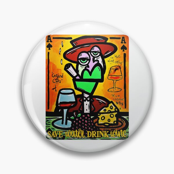 Item preview, Save Water Drink Wine; designed and sold by StickerApe.