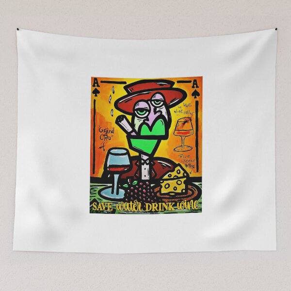 Item preview, Save Water Drink Wine; designed and sold by StickerApe.