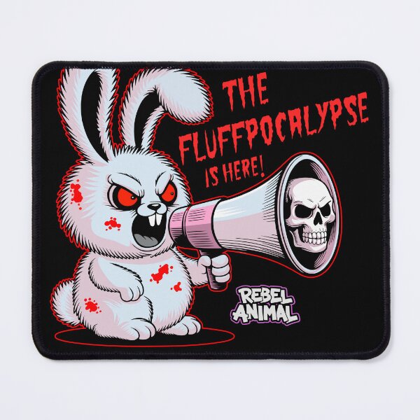 Item preview, Rebel Rabbit: Fluffpocalypse Survivor designed and sold by Rebel Animal.