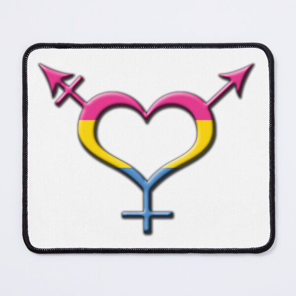 Item preview, Heart-Shaped Pansexual Pride Transgender Symbol designed and sold by LiveLoudGraphic.