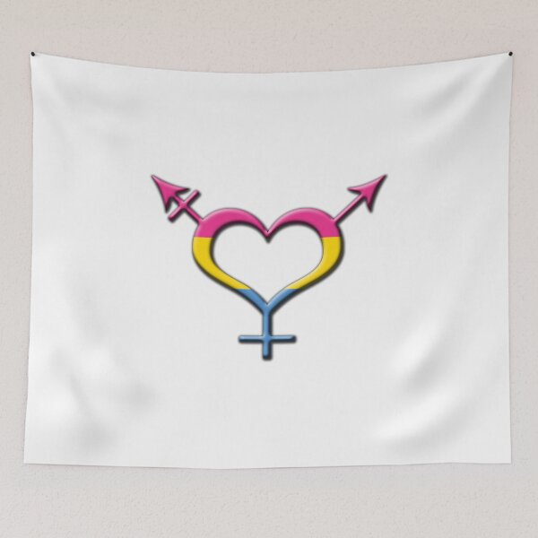 Item preview, Heart-Shaped Pansexual Pride Transgender Symbol designed and sold by LiveLoudGraphic.