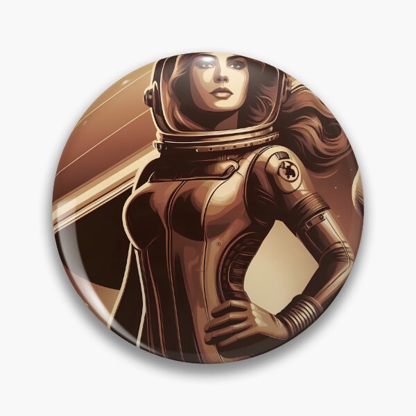 Item preview, Futuristic female astronaut  designed and sold by HarryBozz.