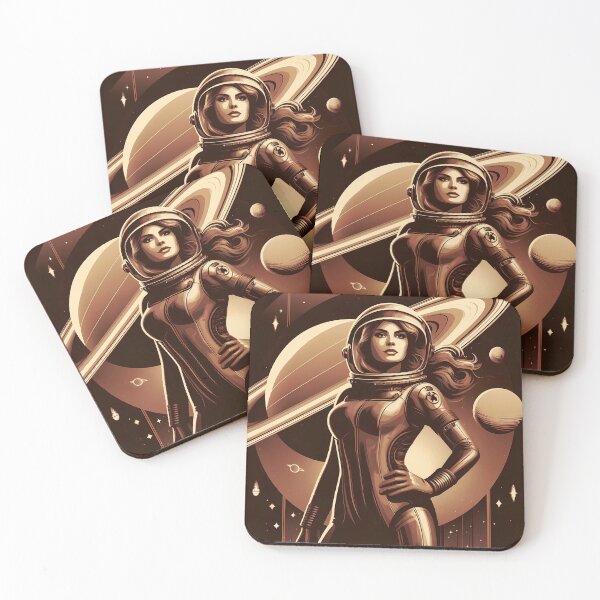 Item preview, Futuristic female astronaut  designed and sold by HarryBozz.