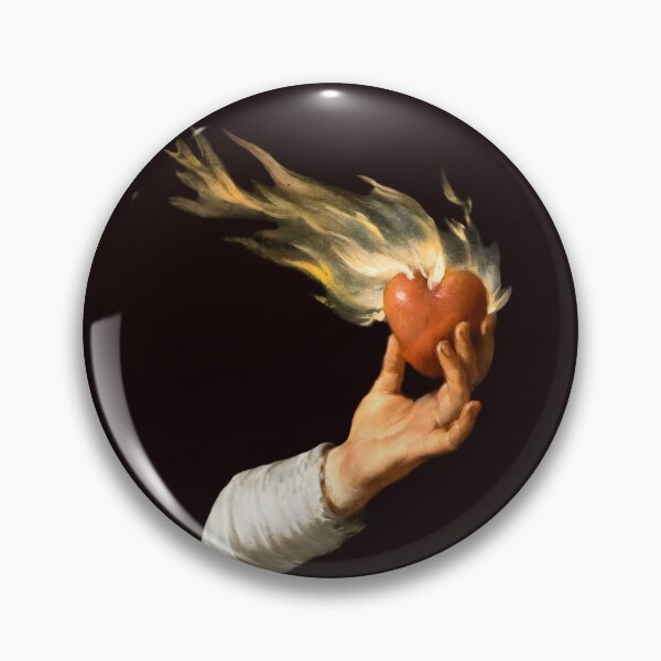 Item preview, Heart in flames painting detail designed and sold by LuksTEESred.
