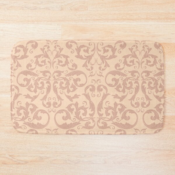 Item preview, Vintage Peach Scroll Pattern designed and sold by Nouveaupattern.