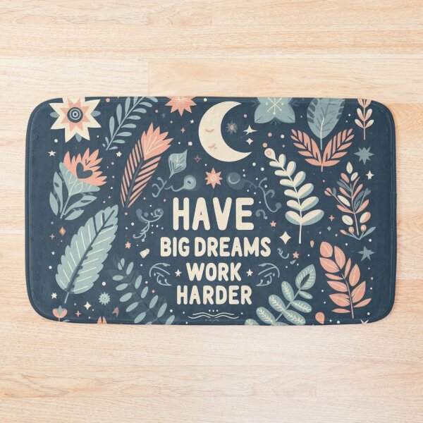 Item preview, Banner board symbol of achievement with victory laurels and slogan: Have big dreams, work harder designed and sold by JaroDesign2023.