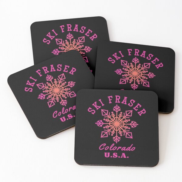 Aperçu de l'œuvre Ski style années 70 Fraser Colorado - Hot Pink créée et vendue par TimelessLocales.