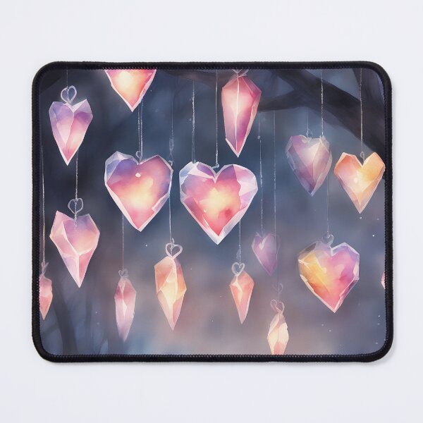 Item preview, Pink Glowing Crystal Hearts designed and sold by CalmnessbyChoice.