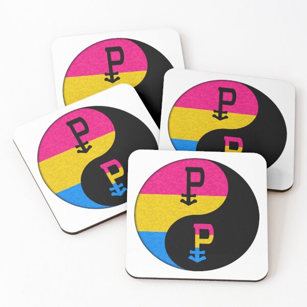 Item preview, Pansexual Pride Yin and Yang Symbol in Pride Flag Colors designed and sold by LiveLoudGraphic.