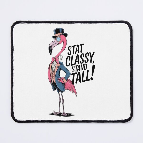 Item preview, Stay Classy, Stand Tall! - Funny Flamingo Dressed in Style designed and sold by Petpixy.